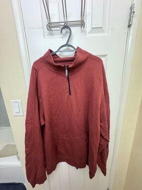 Kenneth Cole Men's Zip-Neck Sweater in Rust